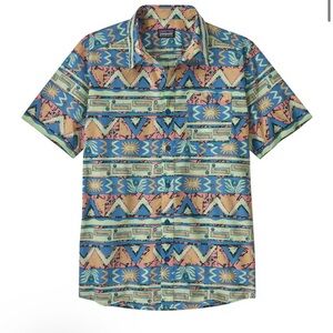 PATAGONIA Men’s Go-To Shirt High Hopes Geo: Salamander Green